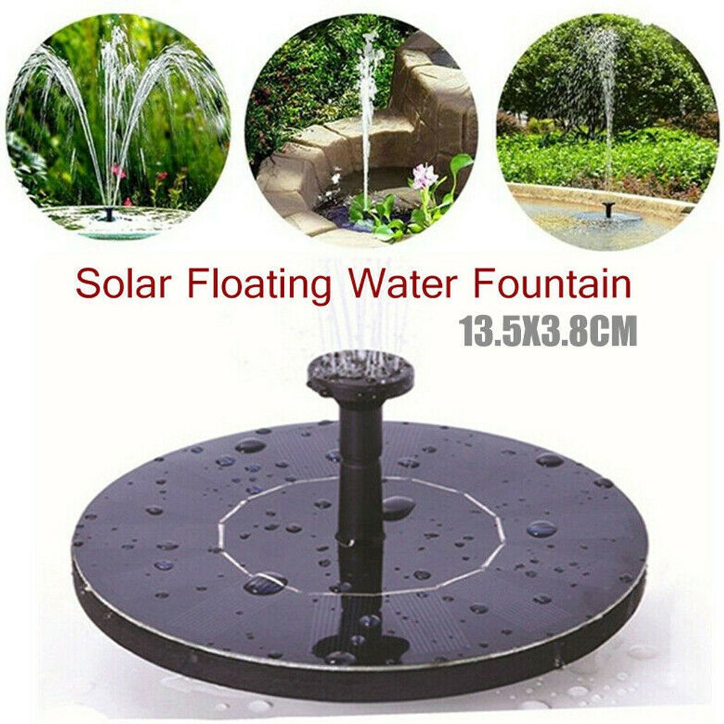 Solarpumpe Mit Akku Springbrunnen Garten Teich Brunnen Teichpumpe Wasserspiel 