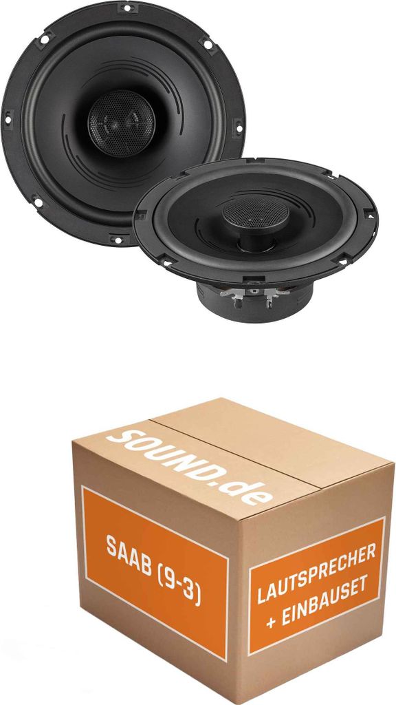 Lautsprecher Boxen Einbaupaket Front Helix PF C165.2 passend für Saab 9-3 Typ YS3D | 2x Tief-Mitteltöner mit integriertem Hochtöner 120W MAX