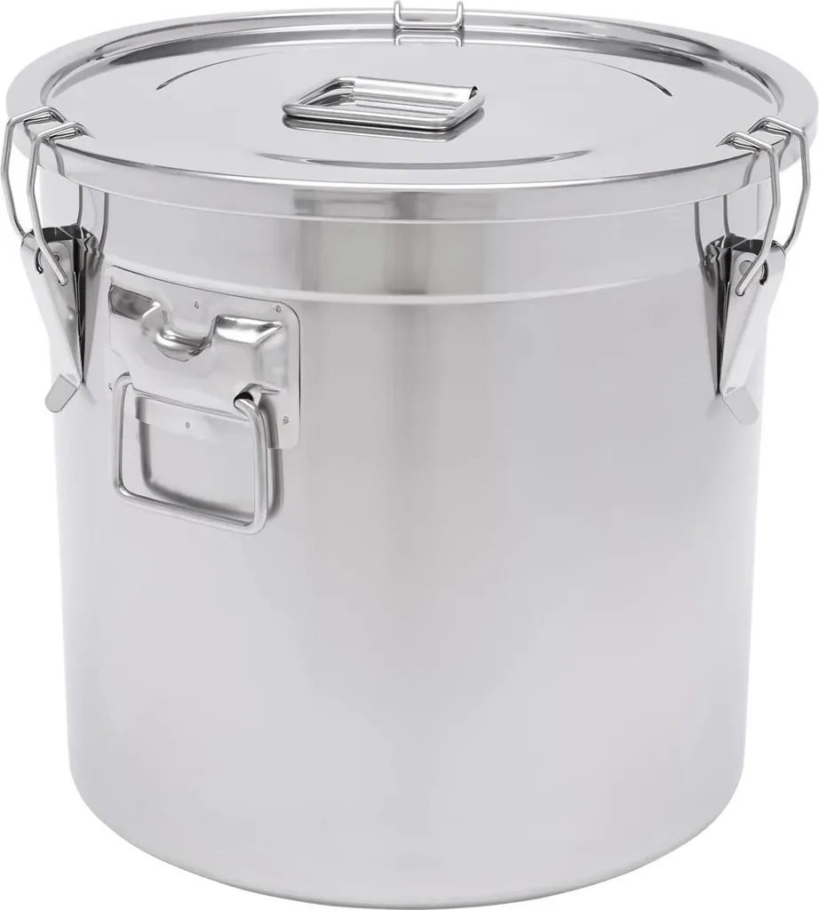 Secchio Latte Vintage 33L Inox - Conservazione Alimenti Stile Classico