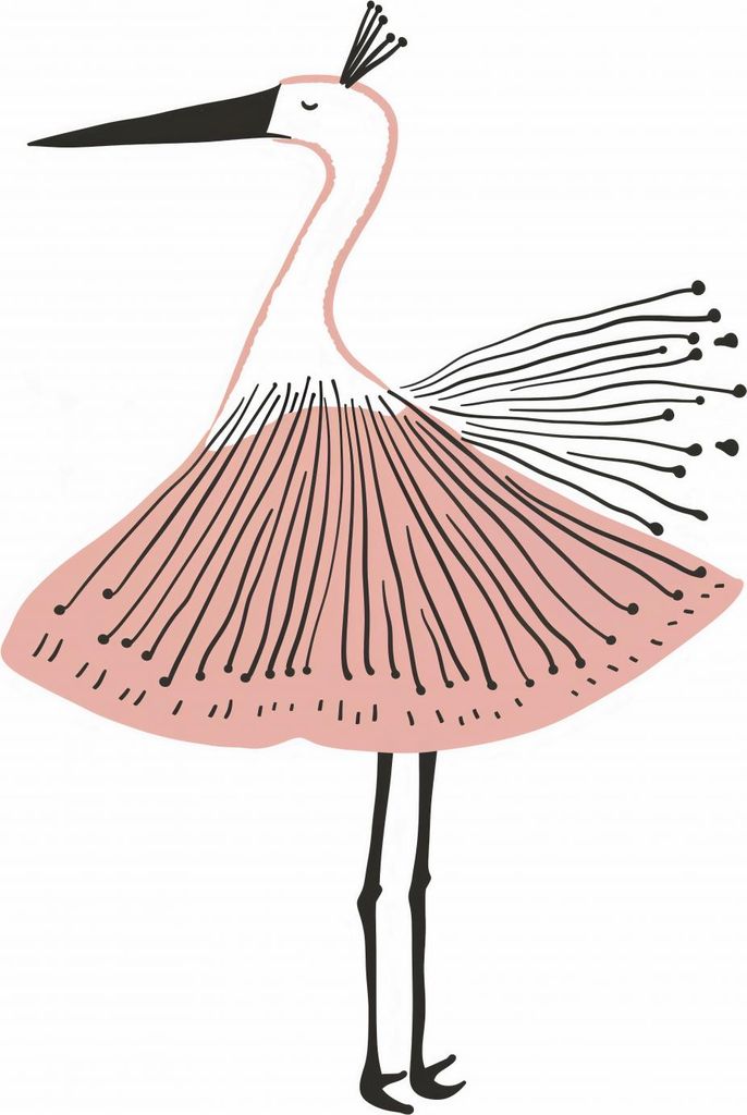 Plakat 70x100cm Vogel Balletttänzerin