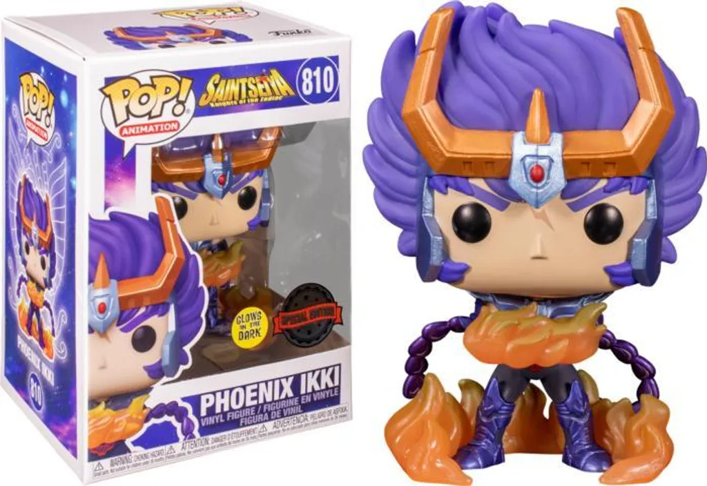 Figurine de Collection Phoenix Ikki Saint Seiya Funko POP 810 Glow