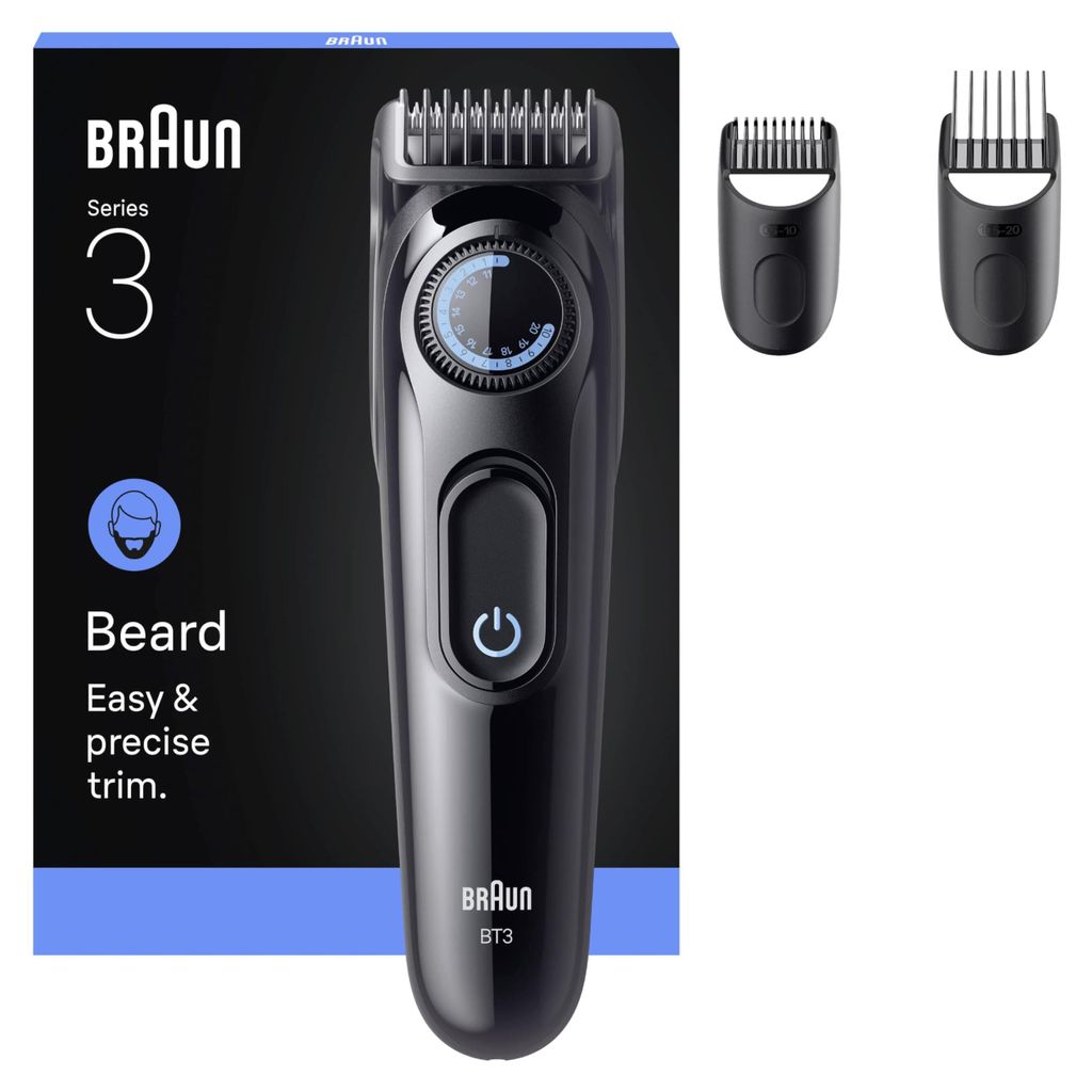 Braun BeardTrimmer 3 80789791, alimentazione/batteria, nero Immagine del prodotto 