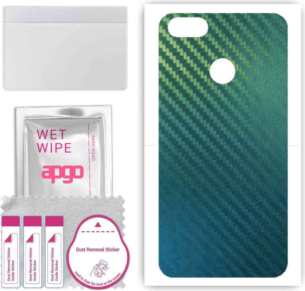 apgo Rückseite Schutzfolie, Skin, kompatibel mit Huawei P9 lite mini, Hinten Displayschutzfolie aus Vinylfolie, kratzfest, einfache Montage - Kohl...