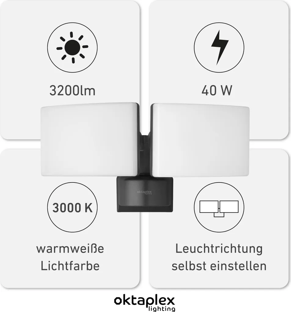 Applique Murale Extérieure LED Double Faisceau Anthracite IP65 - 8
