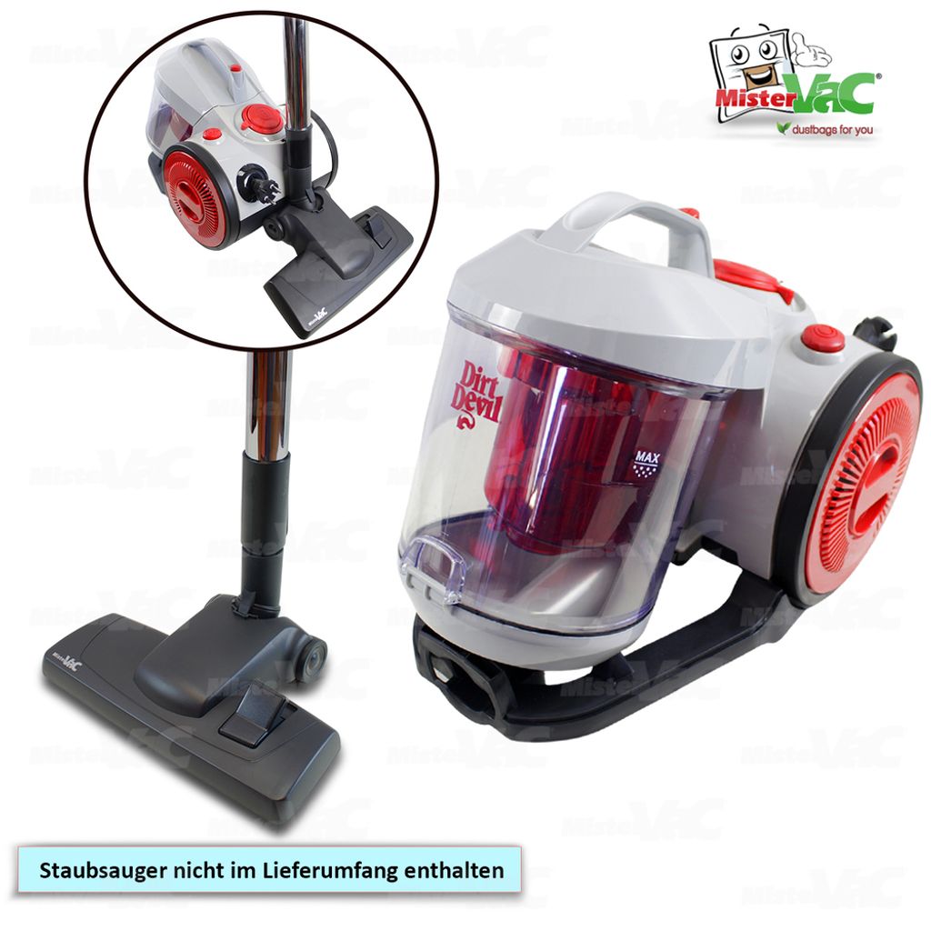 MisterVac Staubsaugerdüse Bodendüse Einrastdüse Ersatzdüse kompatibel mit Dirt Devil DD2503, V8221