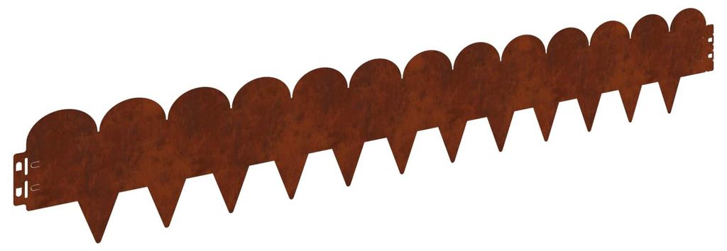 vidaXL Bordure de jardin, 20 pièces, 103 x 15 cm, acier Image du produit 