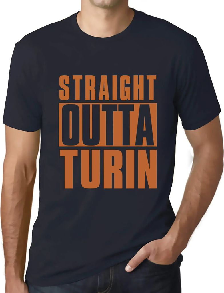 Herren Grafik T-Shirt Direkt aus Turin – Straight Outta Turin – Öko-Verantwortlich Vintage Jahrgang Kurzarm Lustige Druck Geburtstag Geschenk ...