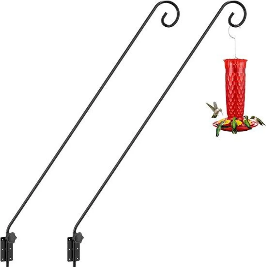 Bras de suspension pour nichoirs et fleurs - Lot de 2 pivotants 101 cm