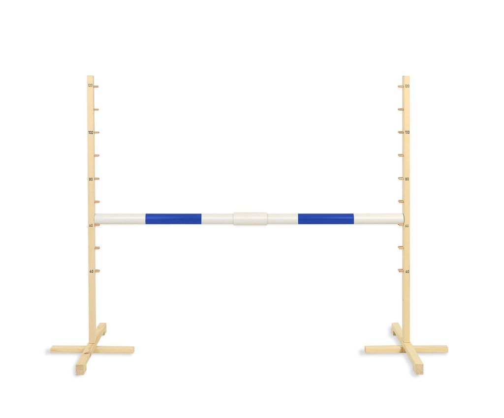 Sprunghindernis für Hobby-Pferd 160cm, h-120 cm, blauer Balken