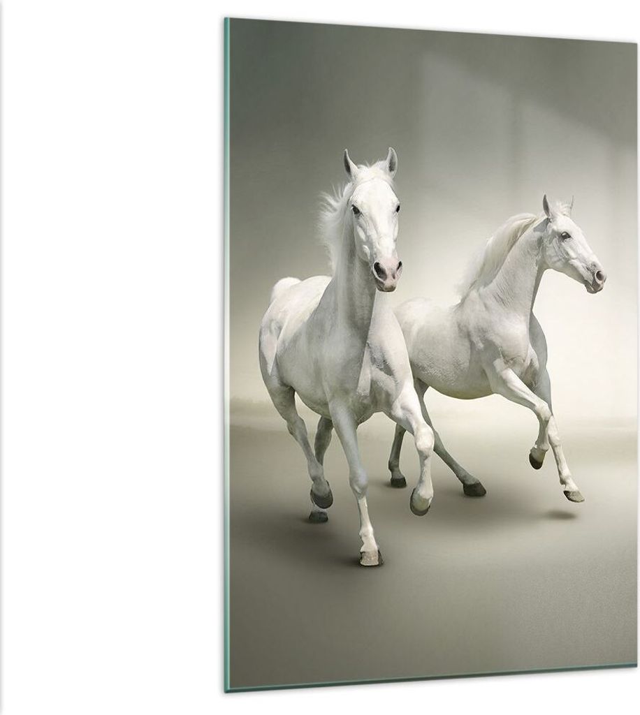 Bilder auf glas - Einteilig - Tiere araber pferd bauernhof - 80x120cm - Glasbilder - Wandbilder - Bilder - Wanddekoration aus Glas - Glas Bilder - ...