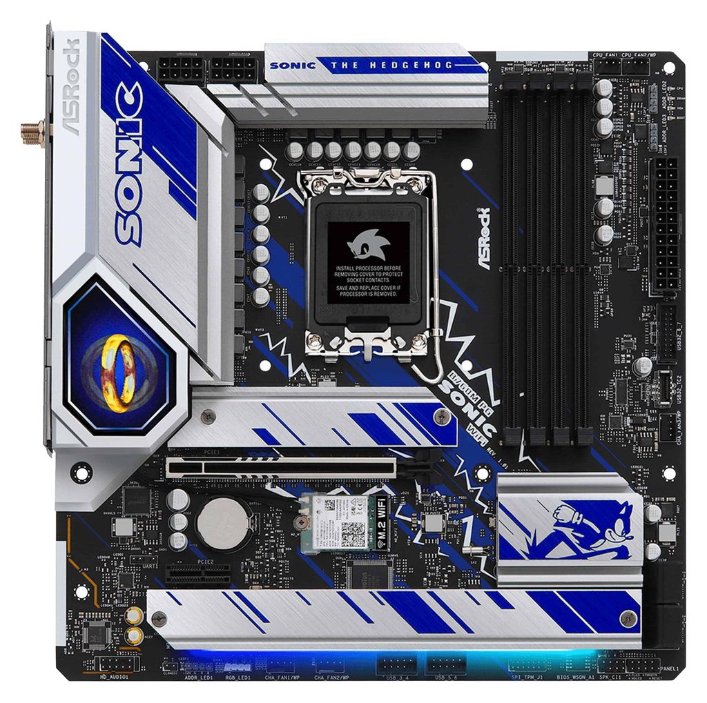 ASRock B760M PG Sonic WiFi 1700 mATX HDMI/DP DDR5 al Immagine del prodotto 