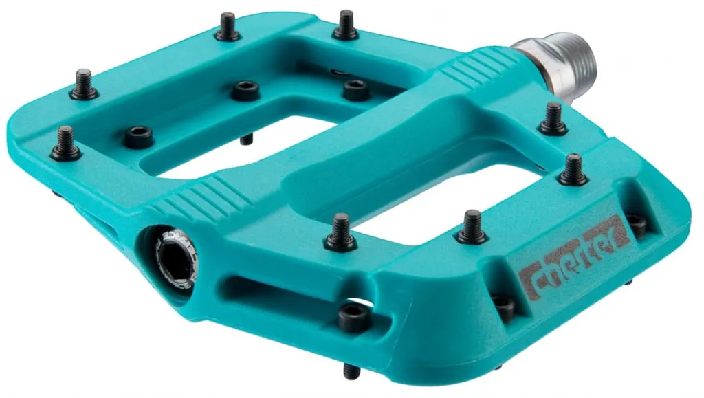 Pédales plates VTT Chester AM20 en nylon rigide avec picots acier