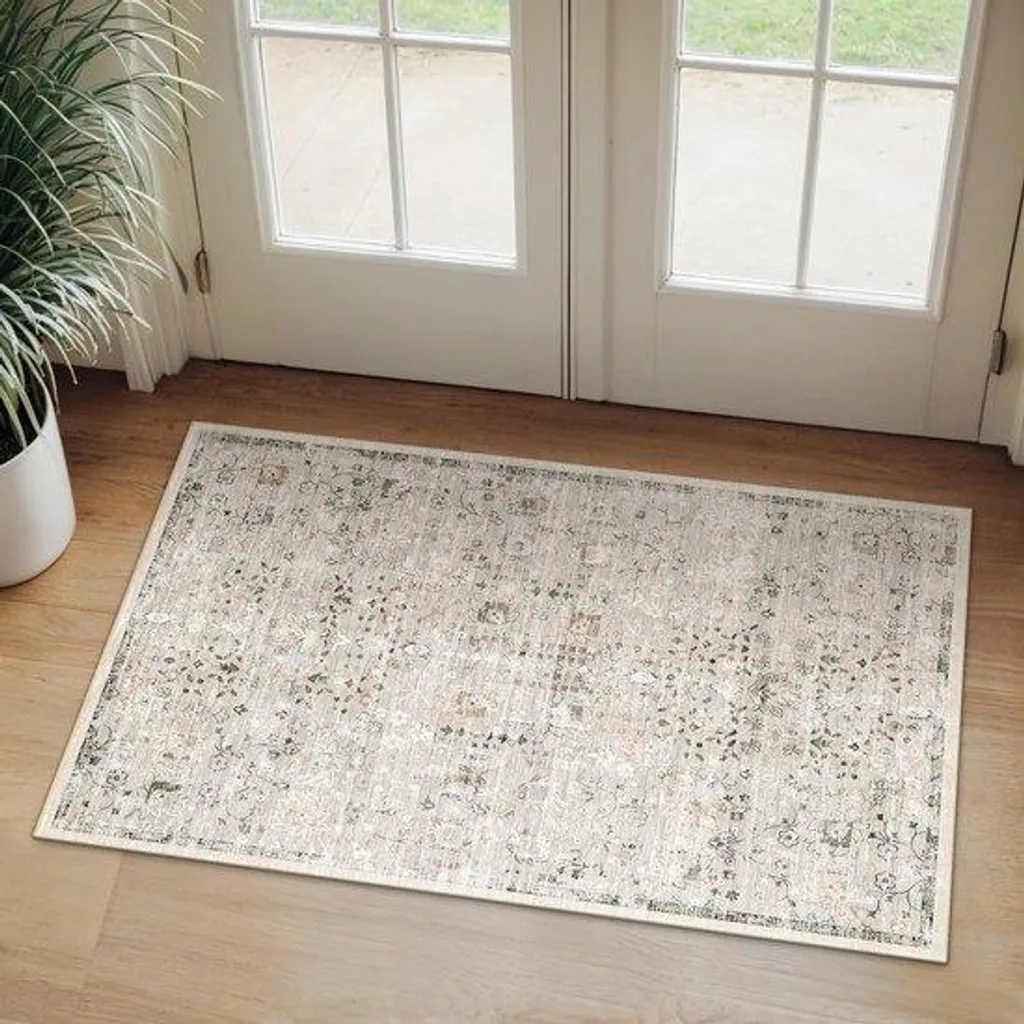 Tapis de Chambre Vintage 60x90cm Antidérapant pour Descente de Lit
