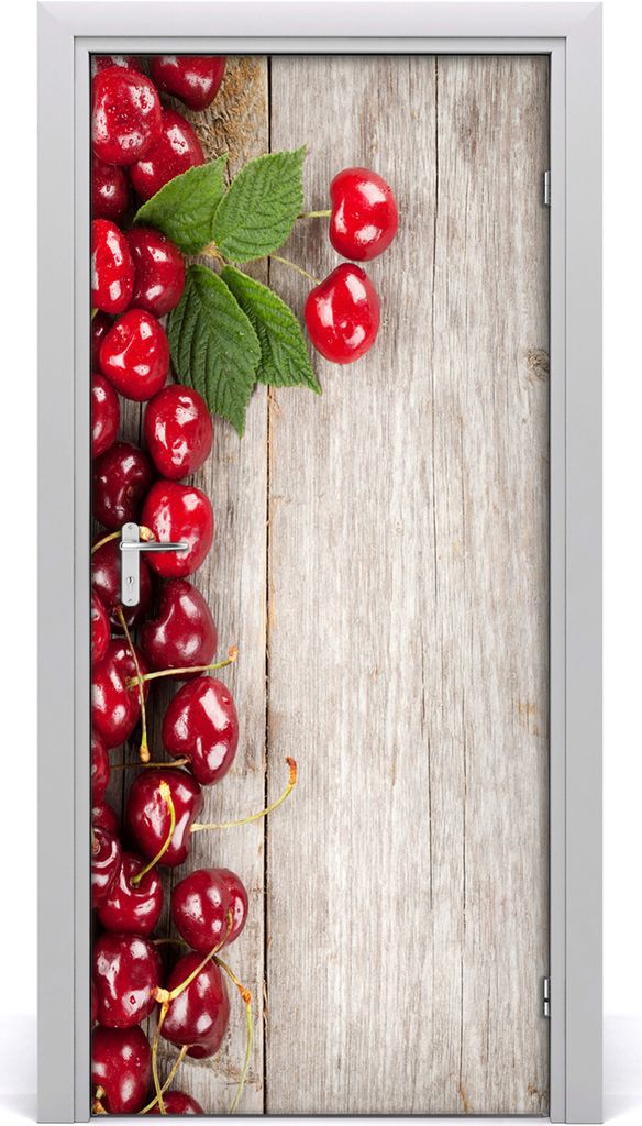 Tulup Türaufkleber 95x205 cm Dekorative Aufkleber Selbstklebend Wasserdichte Tapete Abnehmbar Schlafzimmer Wohnzimmer Wohnkultur - Kirschen