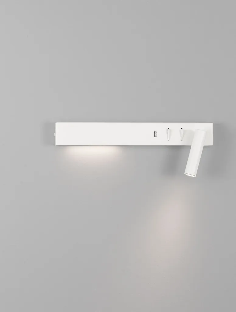 Applique Murale VIDA LED Blanche Gauche - Éclairage Indirect Chic - 18
