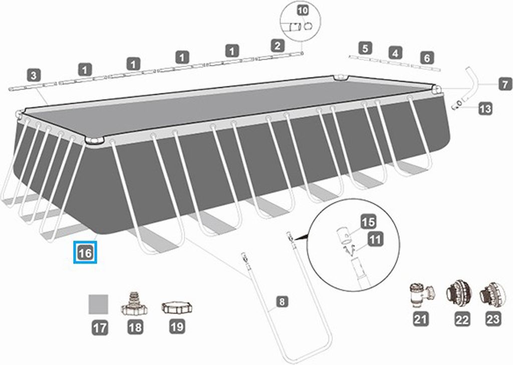 Bestway® Ersatzteil Abdeckplane (schwarz) für Power Steel™ Produktbild 4