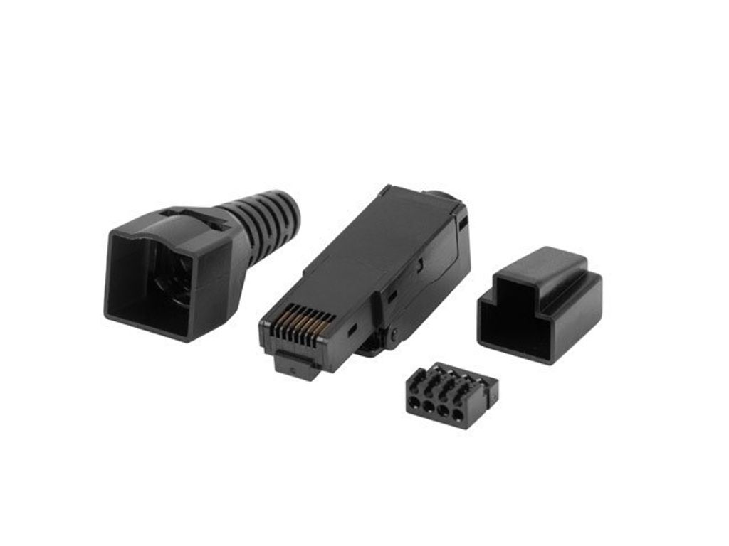 Lanberg Cat 6 Utp Werkzeugloser Stecker Schwarz Schwarz One Size