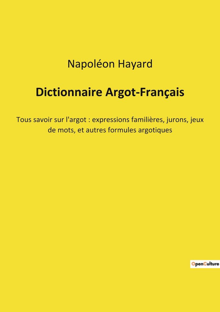 Dictionnaire Argot-Français