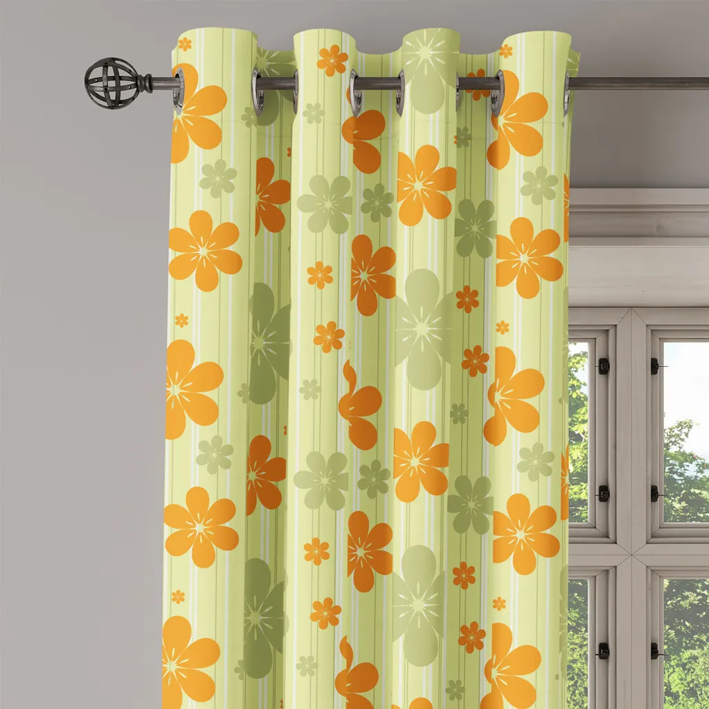 Tende Decorative ABAKUHAUS 2 Pannelli 280x225cm Fiori Grafici - 2