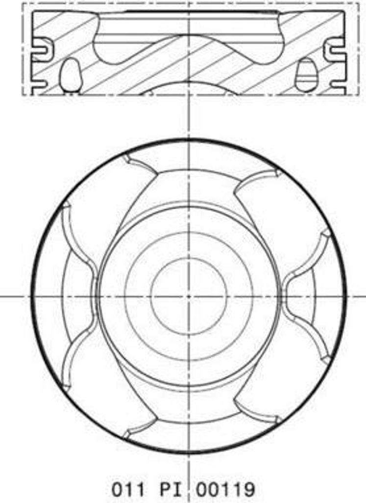 MAHLE 011 PI 00119 000 Kolben für OPEL INSIGNIA Caravan Mokka / Mokka X (J13) Astra J Sports Tourer (P10) ASTRA J Astra K Sports Tourer (B16)