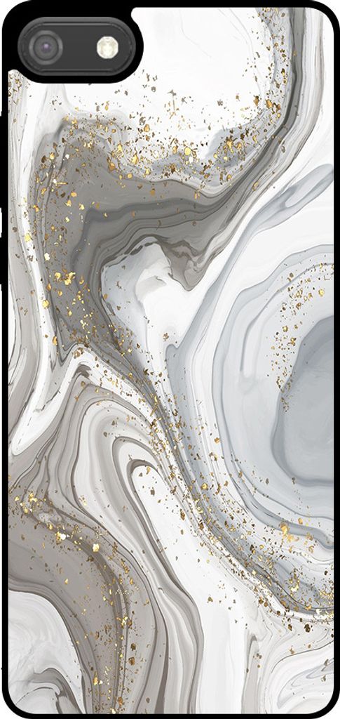 Smartphonica Phone Case Fit für Huawei Y5 (2018) mit Marmor-Druck - TPU zurück Abdeckung Fall Marmor-Design - Silber