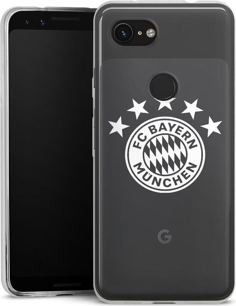 DeinDesign Slim Hülle für Google Pixel 3a Silikon Case Ultra Dünn Handyhülle FC Bayern München FCB transparent