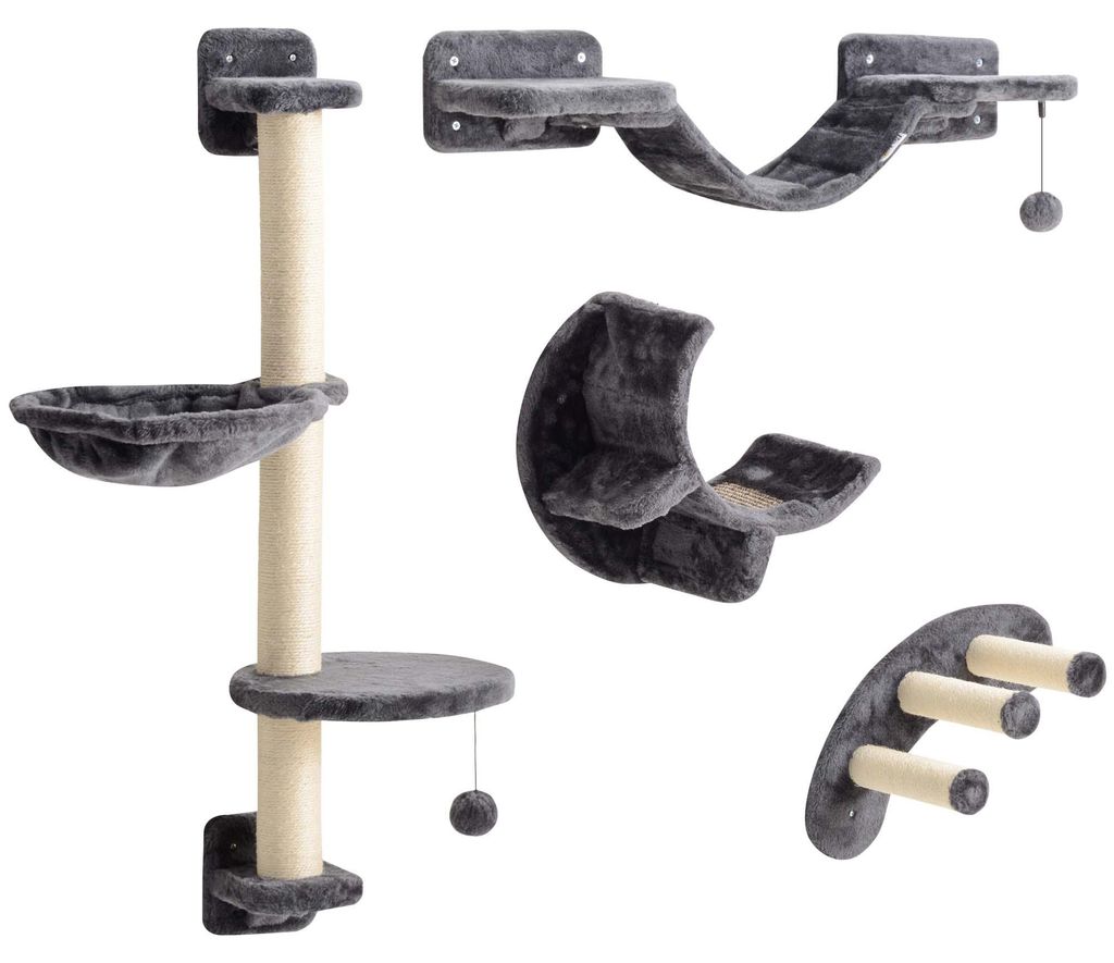 PawHut Klimmuur voor katten, 4-delig. Klimmuurset voor Productafbeelding 
