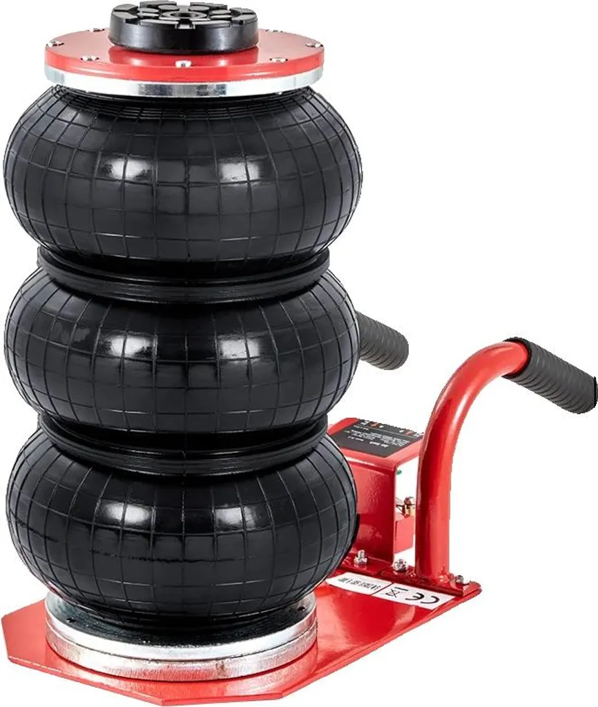 Cric ballon pneumatique 3T rouge avec triple sac pour levage rapide