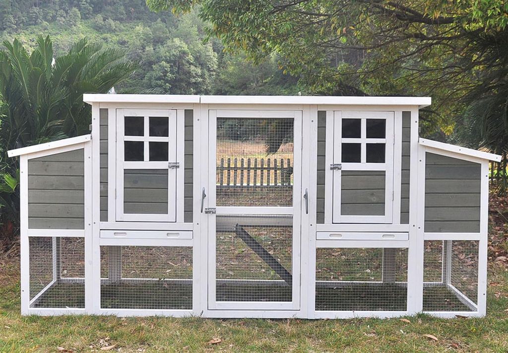 Hühnerstall Nr.09"XXL Nest" mit Nistkasten&Freilaufgehege für 4-6 Hühner