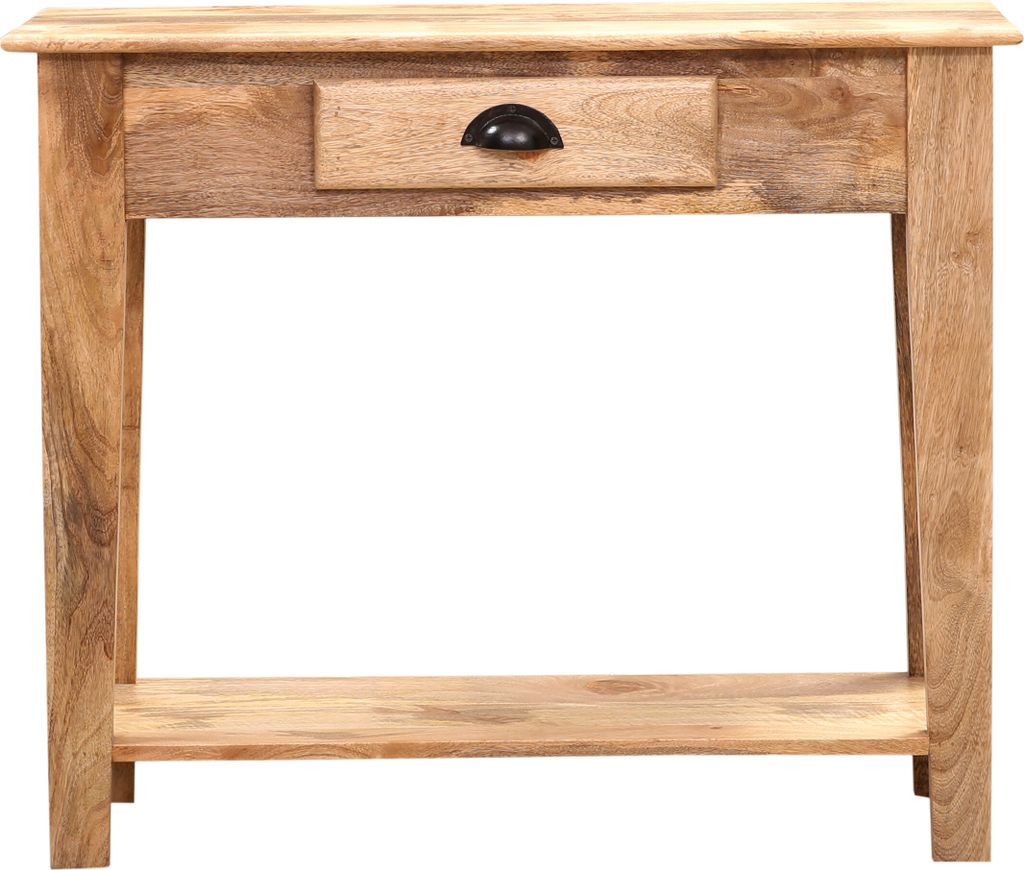 Marrakesch Vintage Konsolentisch Kommode mit Schublade aus Holz 90cm breit & 28cm schmal | Stilvolle Konsole Baptist als skandinavische Möbel, Sch...