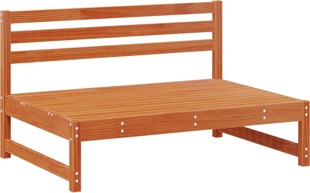 Eleganten-Stil Garten-Lounge-Set 1 PC - Gartenlounge-Set - Sitzgruppe - 6 pcs Wachsbraun Massives Kiefernholz - Gartenmöbelgarnituren - Möbel26