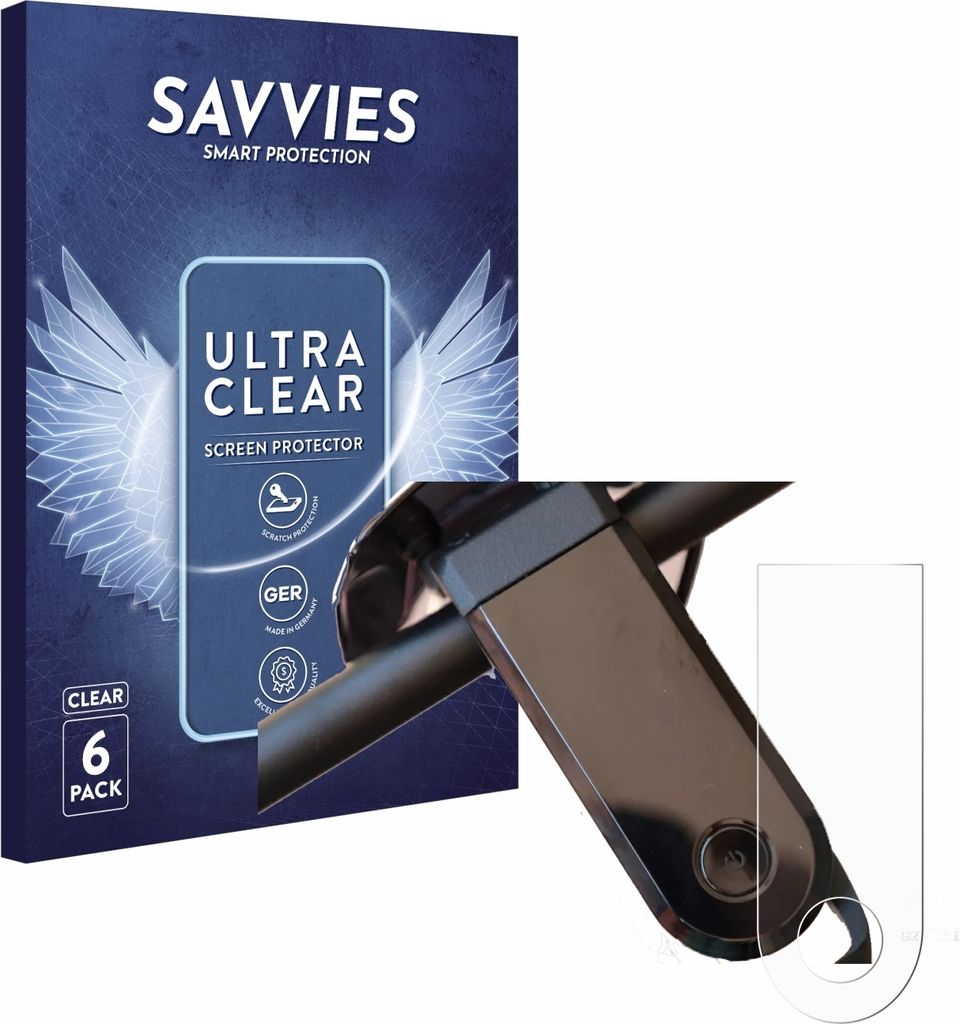6x Für NIU KQi3 Max Schutzfolie Savvies Displayschutz Display Schutz Folie Klar Transparent