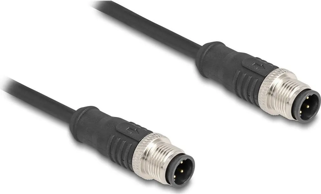 Cavo Industriale Delock M12 Codice D | 2m PVC | Connessione Sicura