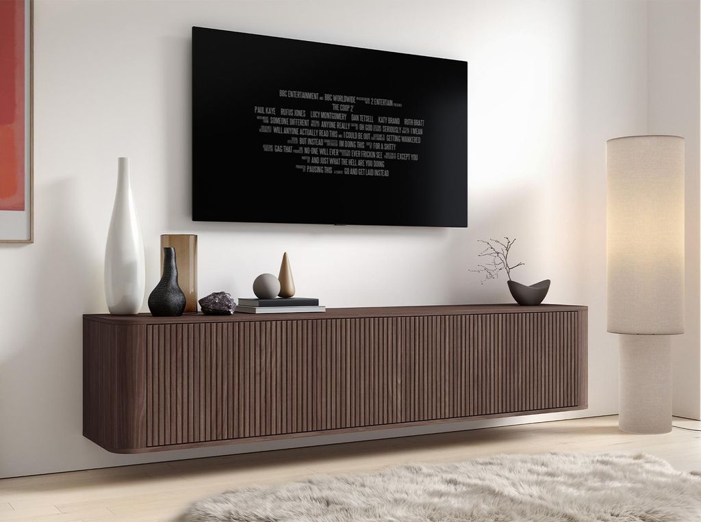 TV-Schrank Hängende RTV Kommode 200 cm Misterio Lamellen Produktbild 