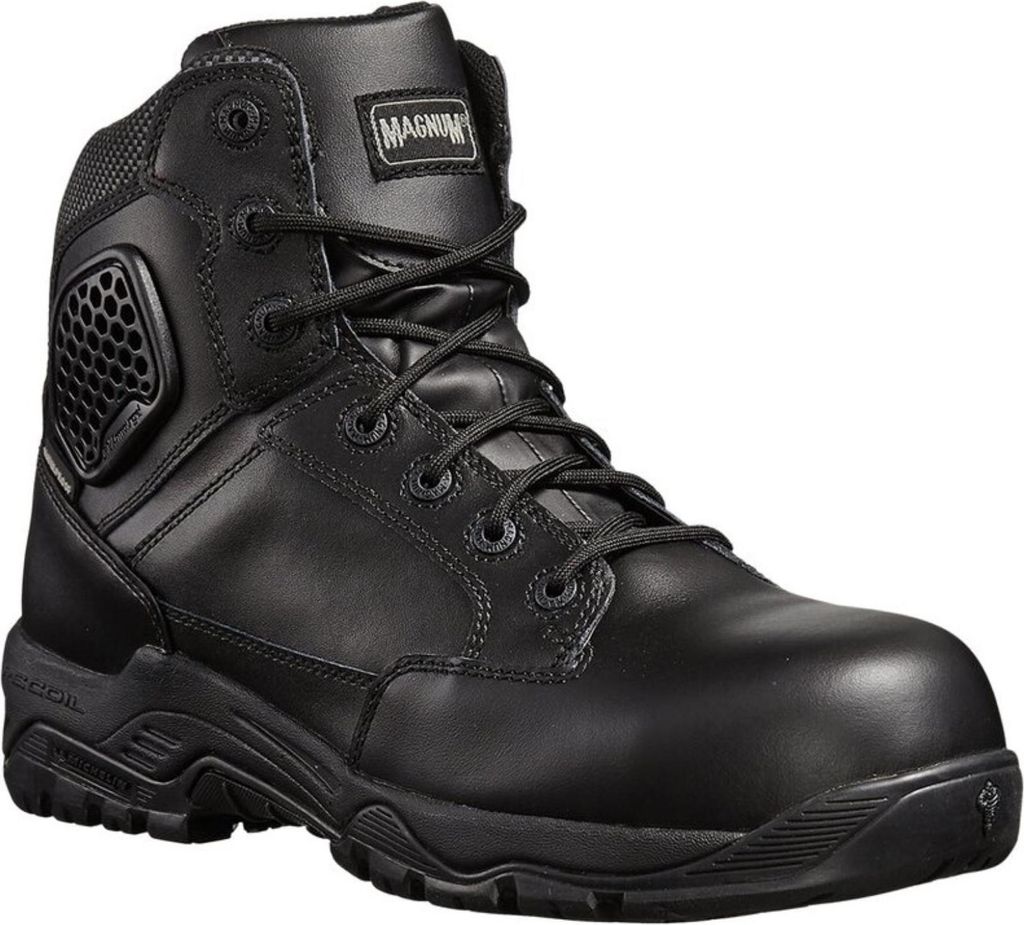 MAGNUM Strike Force 6.0 Leather S3 - Herren Sicherheitsstiefel Sicherheitsschuhe Schwarz M801550-021 , EU 46 UK 12