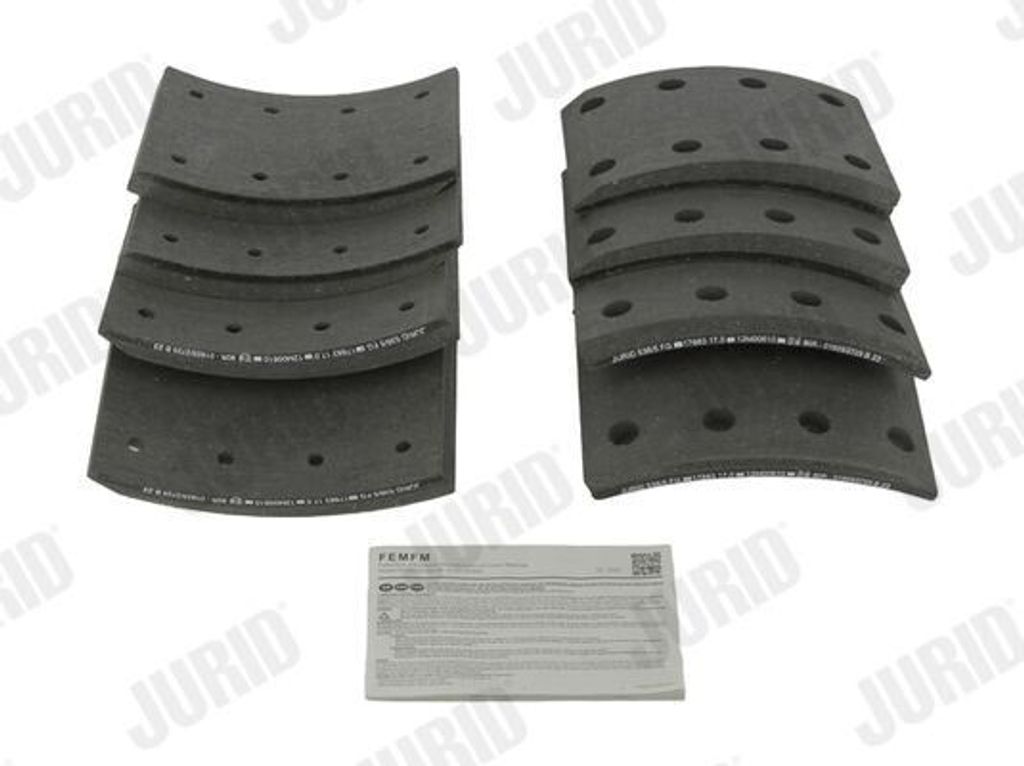 JURID Bremsbelagsatz Trommelbremse Bremsbackensatz 1768301230 17,3mm Schachtel 5,8kg
