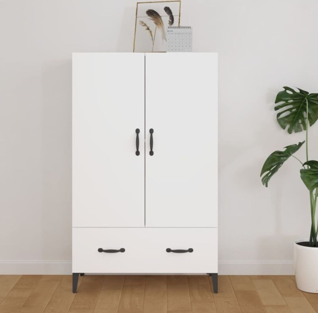 vidaXL Highboard blanc 70x31x115 cm Bois composite Image du produit 