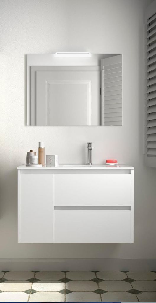 Salgar Noja Komplett-Set 850 2 Schubladen - Tür links White Gloss