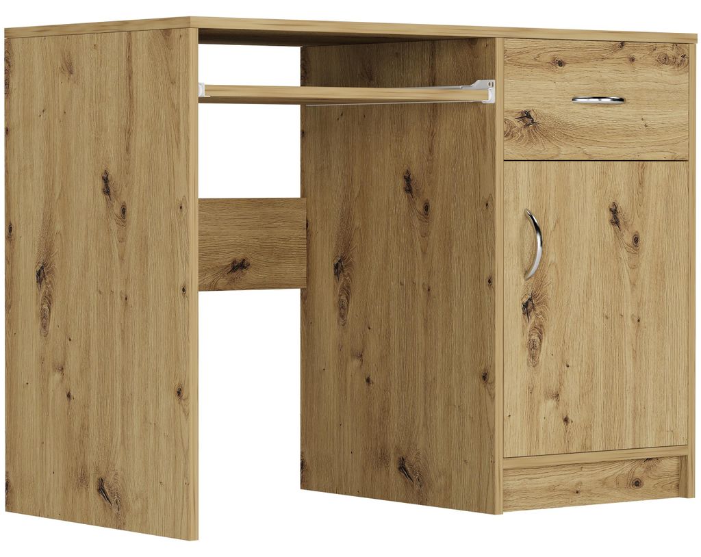 Biurko komputerowe z szufladą i szafką, 100cm, N-9 Artisan Zdjęcie produktu 