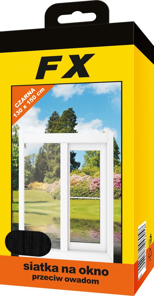 FX moskitiera okienna 150x130 cm czarna Zdjęcie produktu 