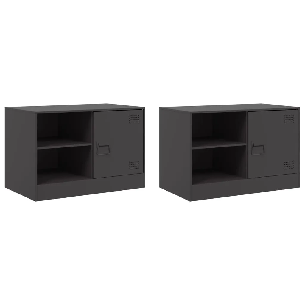 Set Porta TV Acciaio Nero 67cm | Gestione Setup Gaming & Media