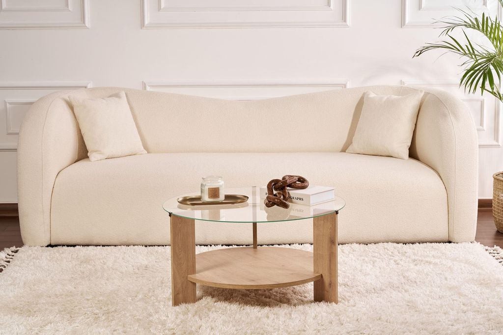 Skye Decor, Clara - Sapphire Oak, transparent, table basse, Image du produit 