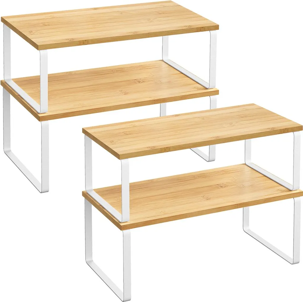Rangement de cuisine pour épices et vaisselle, étagère blanche