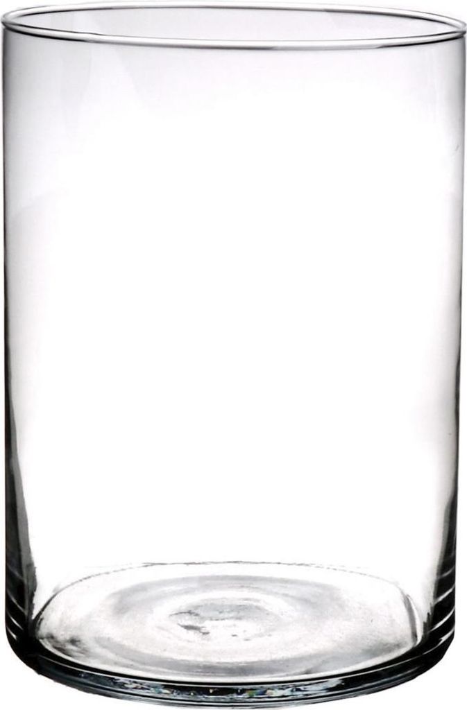 INNA-Glas Glas Vase Zylinder Sanya Earth, klar, 25cm, Ø18cm Produktbild 