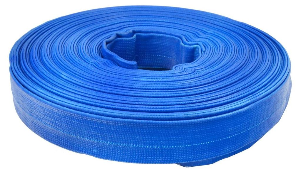 Garronda PVC Flachschlauch 1 Zoll 30 m Druckschlauch 2 bar PVC Layflat-Schlauch Wasserförderschlauch Bewässerung Wassertransport Garten Entwässe...