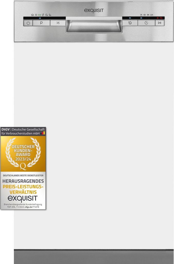 Exquisit Einbaugeschirrspüler EGSP1009-EB-030E inox | Produktbild 