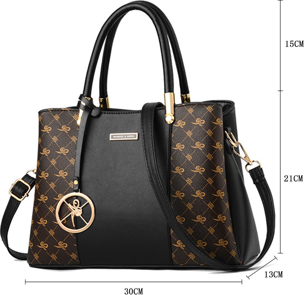 STILVORA Handtaschen Damen Shopper Kunstleder Handtaschen,Elegante Handtasche und Schultertasche und Umhängetasche,Gelb-Schwarz