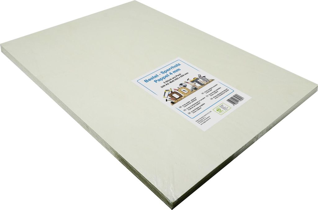 Bastelsperrholz Pappel DIN A2 59,4 x 42 cm, 4 mm Produktbild 