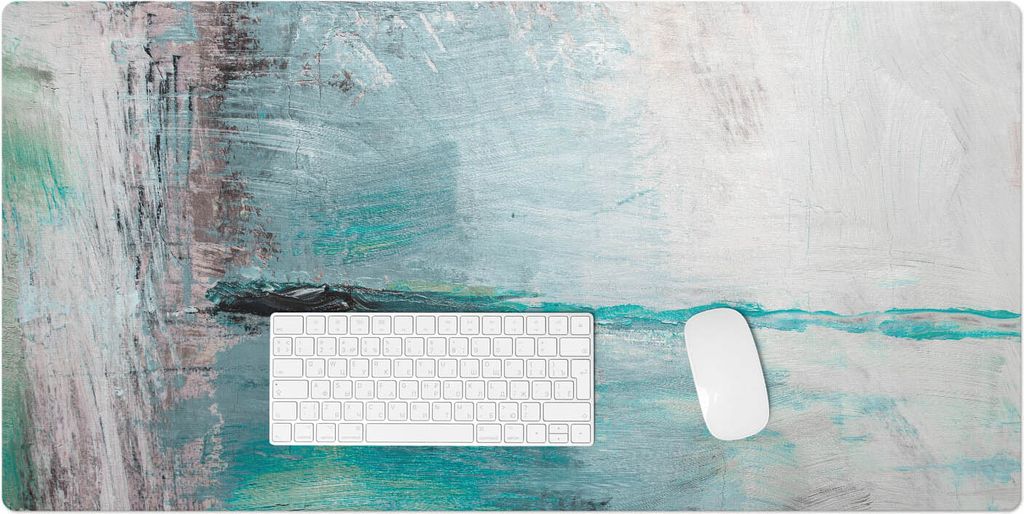 Abstrakter Nebel – Schreibtischunterlage – Rutschfeste Tischunterlage – Schreibtischmatte für Büro & Zuhause – Schreibunterlage – Mausp...