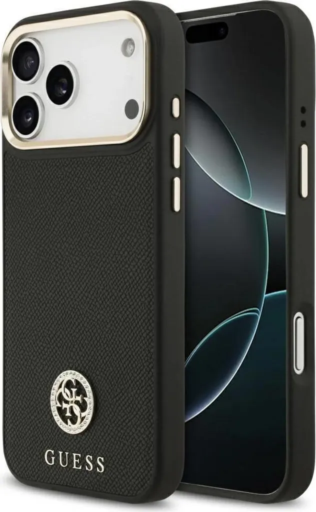 Cover Guess iPhone 17 Pro Max MagSafe Strass - Protezione Nera Elegante
